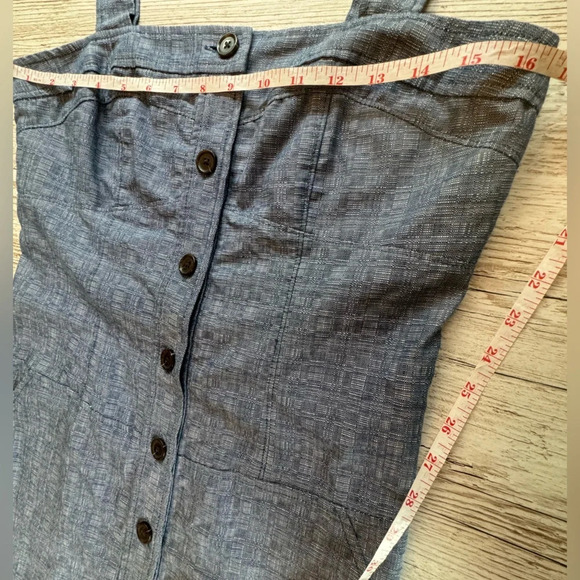 Derek Lam Chambray Button Down Sleeveless Dress with Pockets SZ 8 - Picture 10 of 15